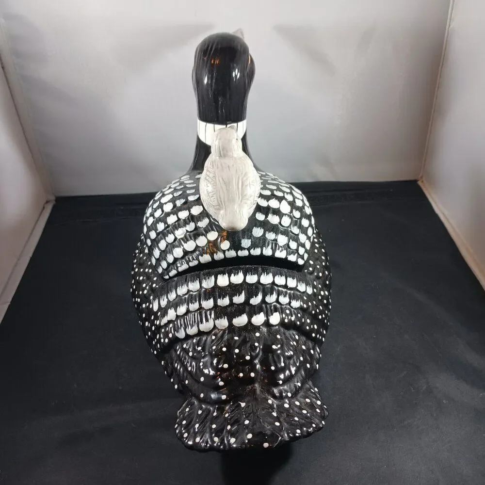 Vintage 80's Goose Cookie Jar Ceramic with Lid